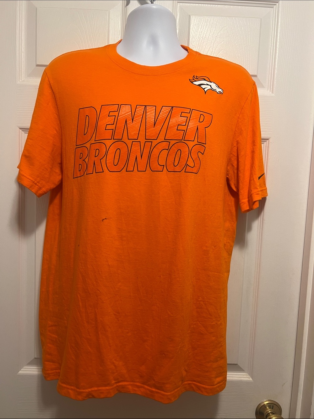 Nike NFL Apparel Denver Broncos Orange Graphic Short Sleeve Tee
